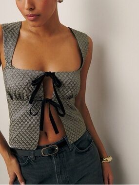 Reformation Azalea Metallic Top